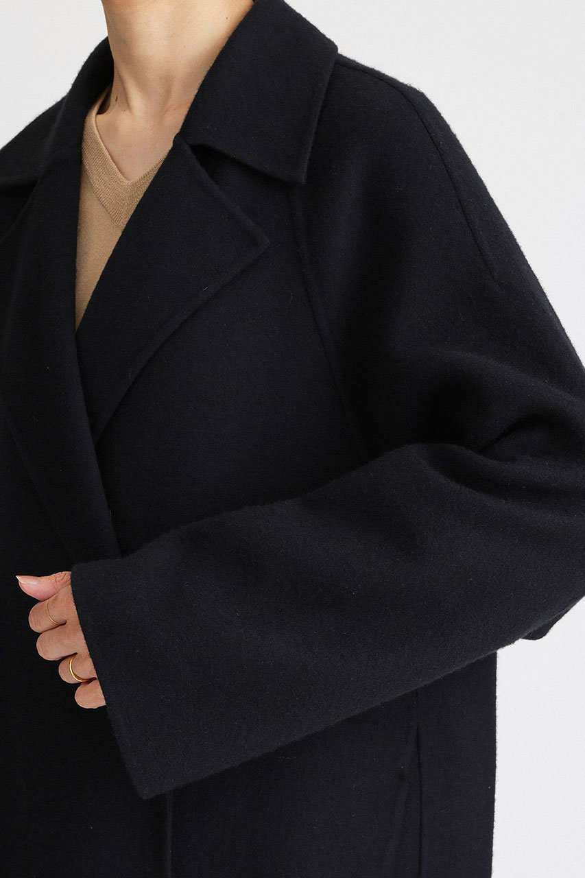 BRILL(ブリル)｜ウールロングリバーコート/ブラック の通販｜ELLESHOP