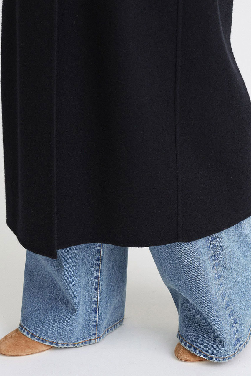BRILL(ブリル)｜ウールロングリバーコート/ブラック の通販｜ELLESHOP