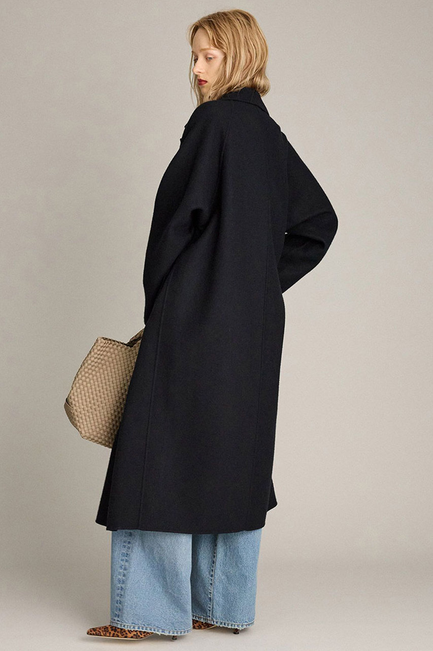 BRILL(ブリル)｜ウールロングリバーコート/ブラック の通販｜ELLESHOP