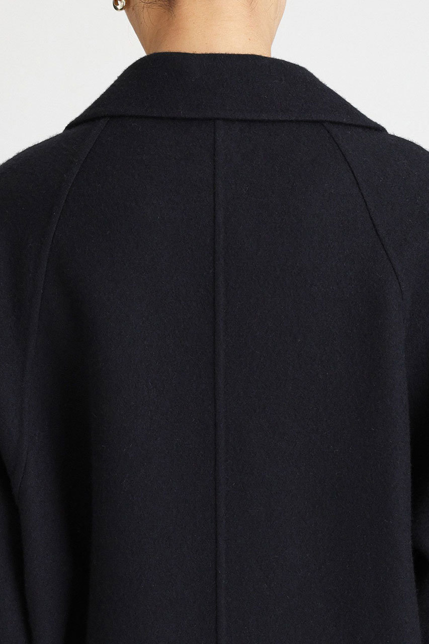 BRILL(ブリル)｜ウールロングリバーコート/ブラック の通販｜ELLESHOP