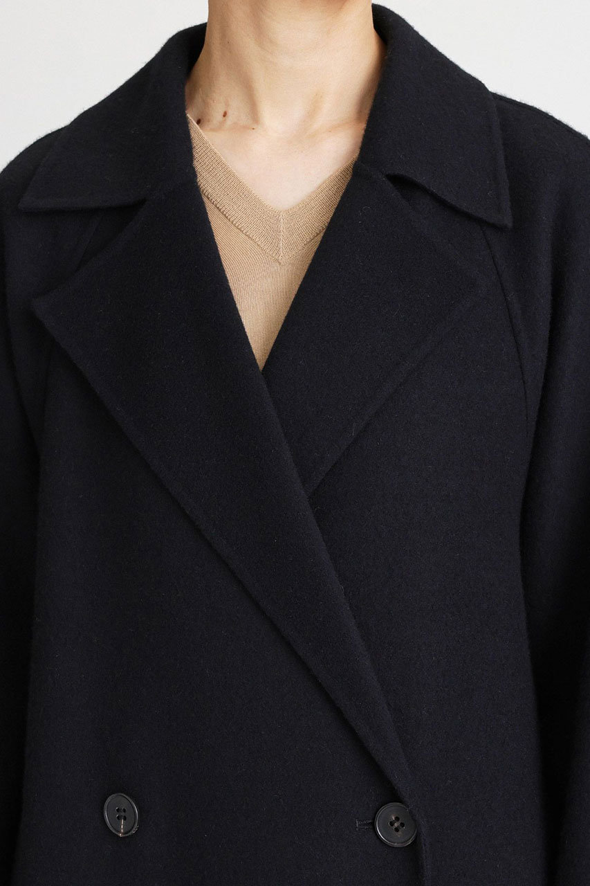 BRILL(ブリル)｜ウールロングリバーコート/ブラック の通販｜ELLESHOP