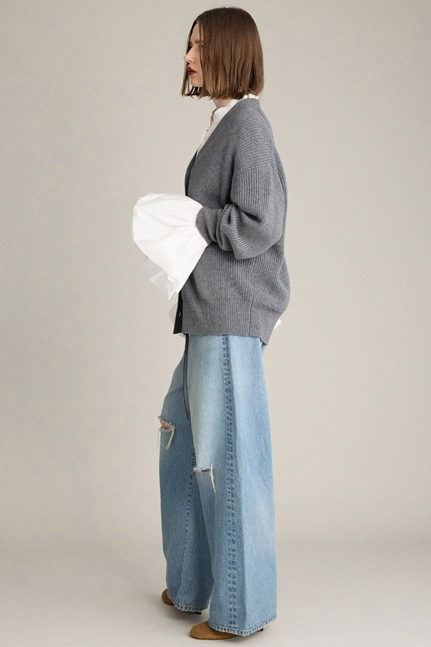 BRILL(ブリル)｜MODERN アゼVネックカーディガン/グレー の通販