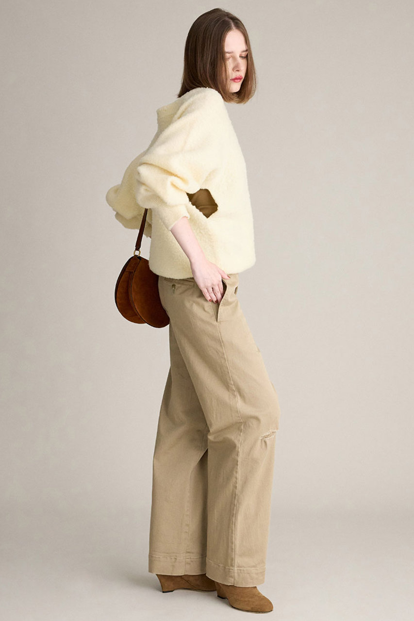 BRILL(ブリル)｜チノクラッシュパンツ/ベージュ の通販｜ELLESHOP