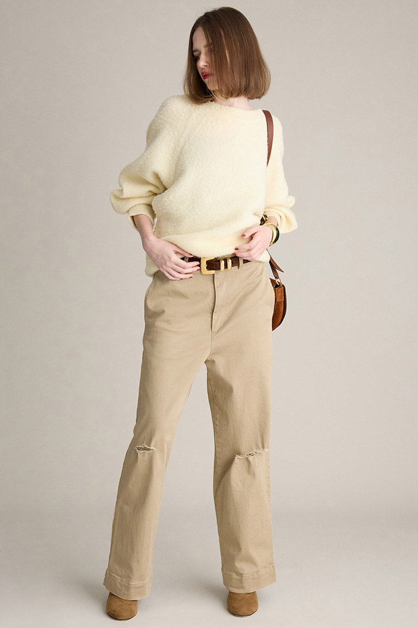 BRILL(ブリル)｜チノクラッシュパンツ/ベージュ の通販