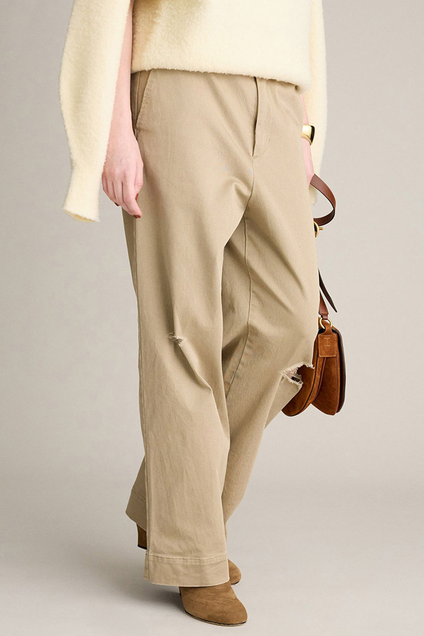 BRILL(ブリル)｜チノクラッシュパンツ/ベージュ の通販