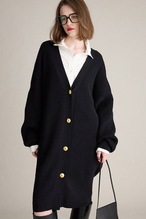 ブリル/BRILLのメリノロングカーディガン(110300/110303)