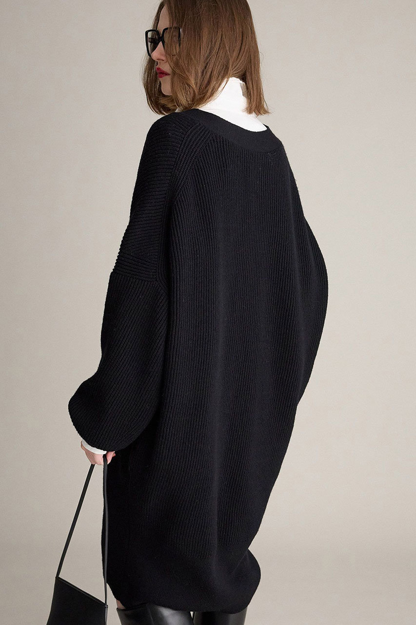 PLISSE PHASE ブラックロングカーディガン PLEATS PLEASE ISSEY MIYAKE - プリーツプリーズ PLEATS PLEASE