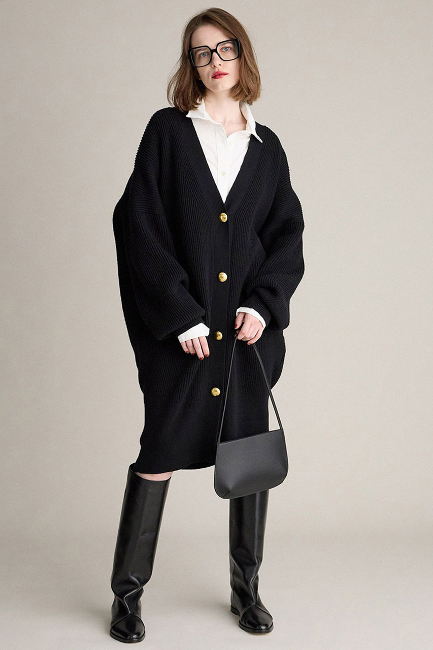 PLISSE PHASE ブラックロングカーディガン 年末まで値下げ中☆PLEATS PLEASE ロングカーディガン（ブラック） 超