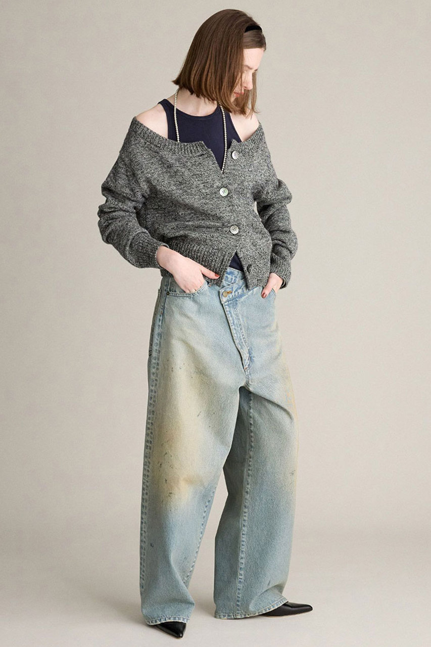 BRILL(ブリル)｜メランジドロップカーディガン/グレー の通販