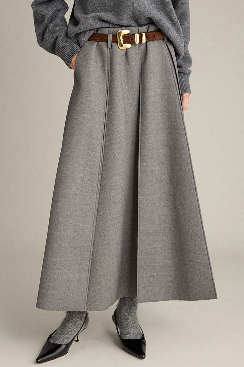 BRILL(ブリル)｜ボンディングタックスカート/グレー の通販｜ELLESHOP