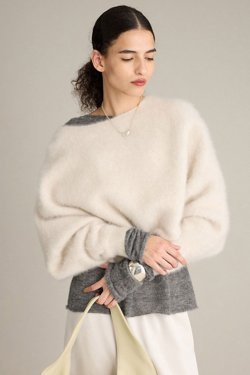 ブリル/BRILLのFOXカシミヤポンチョプルオーバー(アイボリー/575639)