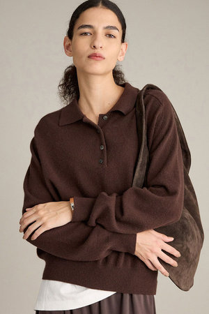 ブリル/BRILLのカシミヤポロプルオーバー(110300/110301)