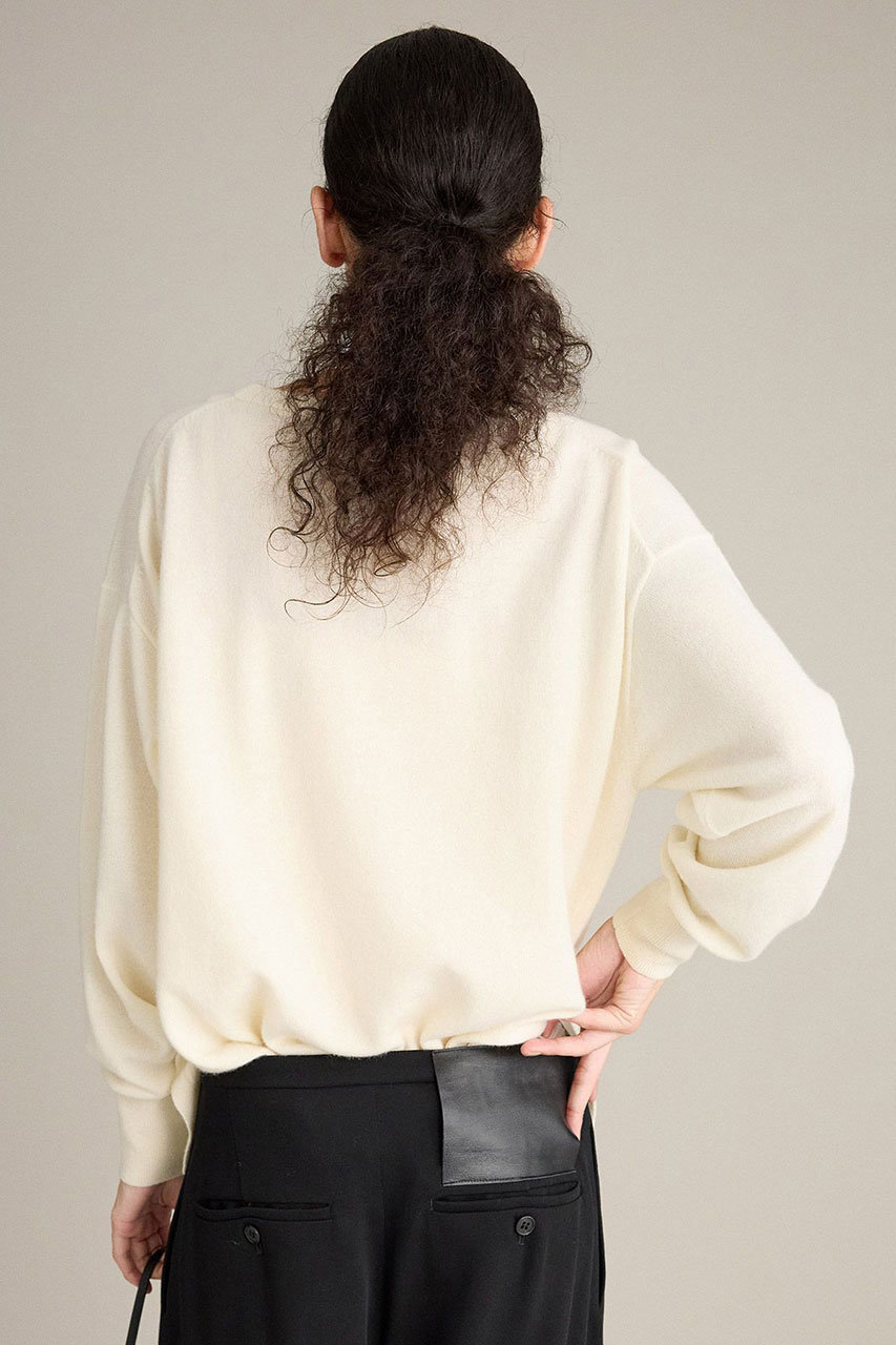 BRILL ブリル ニット グレー サイズ:FREE 24春夏 シアー クロップド Vネック プルオーバー / サマーニット 5分袖 リネン 日本製 トップス ニットソー【レディース】【中古】【美品】【K4243】 美品 BRILL ブリル ニット グレー サイズ:FREE 24春夏 シアー