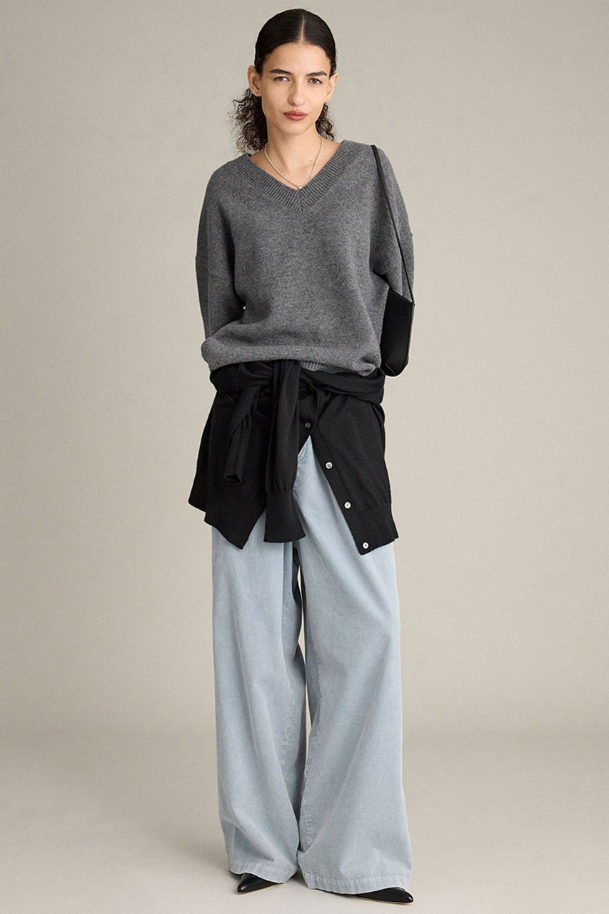 BRILL(ブリル)｜ブリットウールVネックプルオーバー/グレー の通販