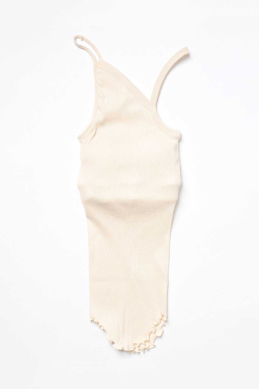 BRILL 【HAKUJI】Twist cotton bra tank camisole (アイボリー, FREE) ブリル ELLE SHOP