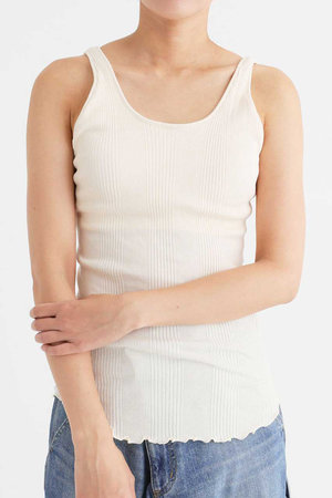 ブリル/BRILLの【HAKUJI】ランダムリブ ブラタンクトップ(110100/110101)