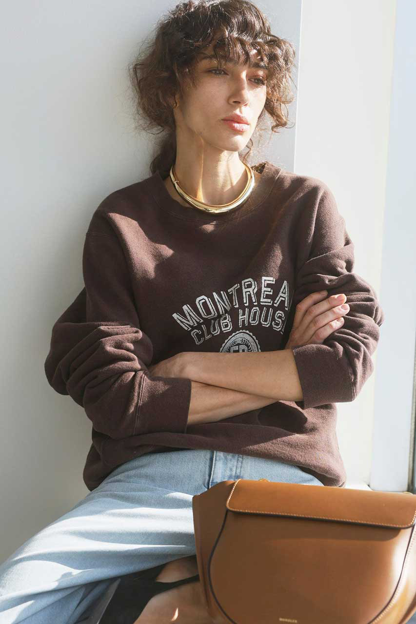 BRILL(ブリル)｜【raspail】ロゴスウェット/ブラウン の通販｜ELLESHOP