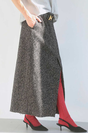 ブリル/BRILLのネップへリンボンタックスカート(110700/110703)