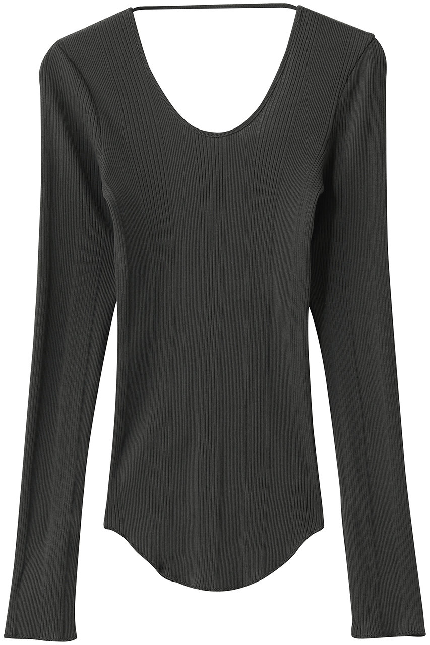 ブリル/BRILLのH’ ランダムリブロングスリーブ(チャコールグレー/603724)