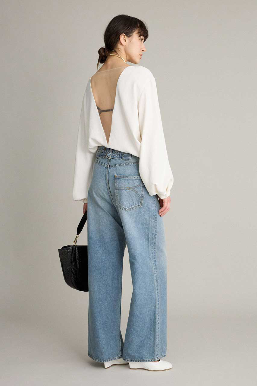 BRILL(ブリル)｜【予約販売】バックメッシュブラウス/オフホワイト の