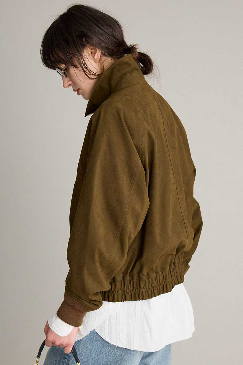 BRILL(ブリル)｜スエードライクブルゾン/ブラウン の通販｜ELLESHOP