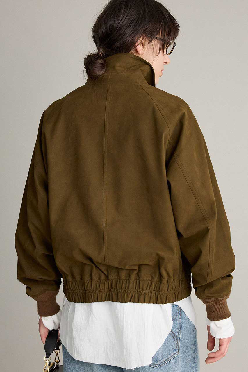 BRILL(ブリル)｜スエードライクブルゾン/ブラウン の通販｜ELLESHOP