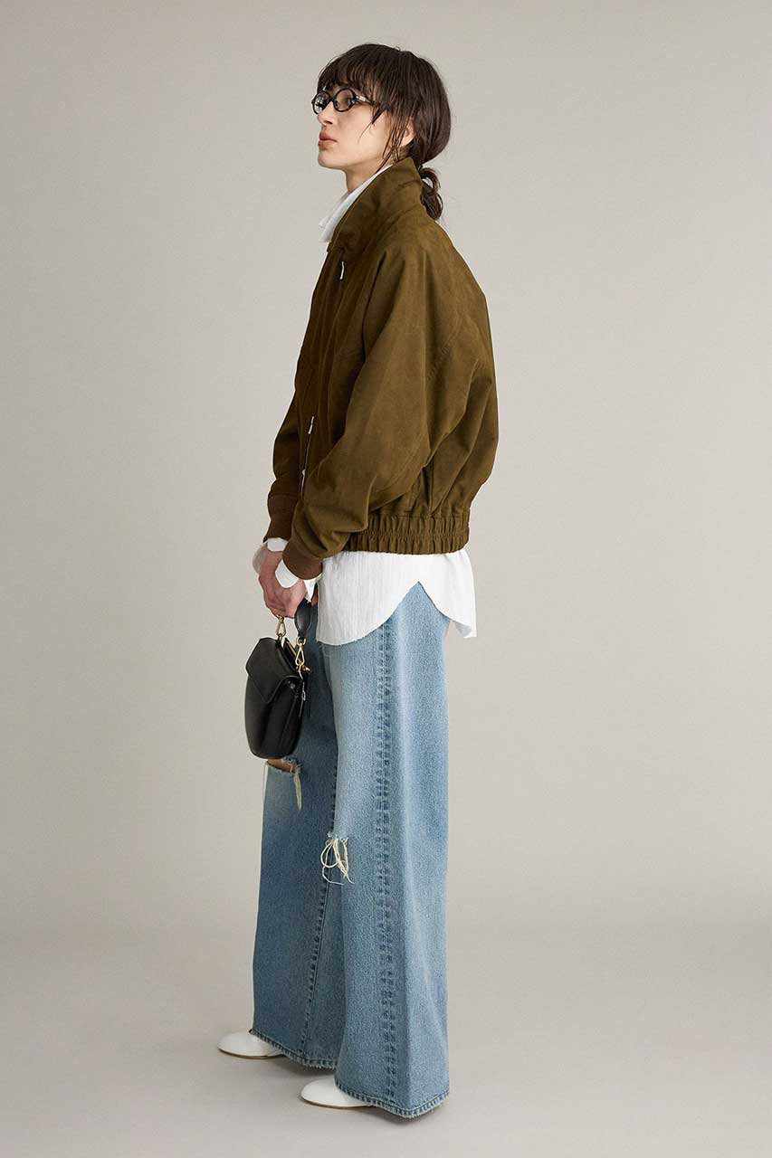 BRILL(ブリル)｜スエードライクブルゾン/ブラウン の通販｜ELLESHOP