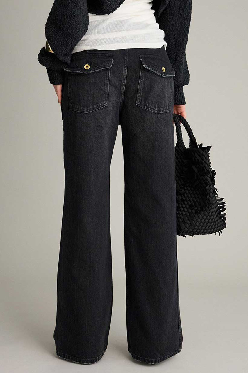 【中古】ブリル BRILL ベイカーパンツ ストレート ジッパーフライ コットン 38 黒 /NR ■OS レディース BRILL(ブリル)｜【予約販売】ベイカーデニム/ブラック の通販