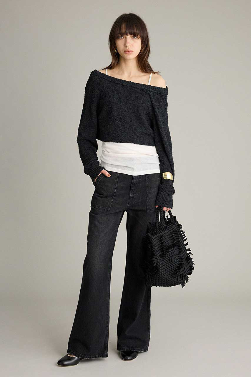 BRILL 【美品】ベイカーデニム　ブラック サイズ36 BRILL(ブリル)｜ベイカーデニム/ブラック の通販｜ELLESHOP・(エル
