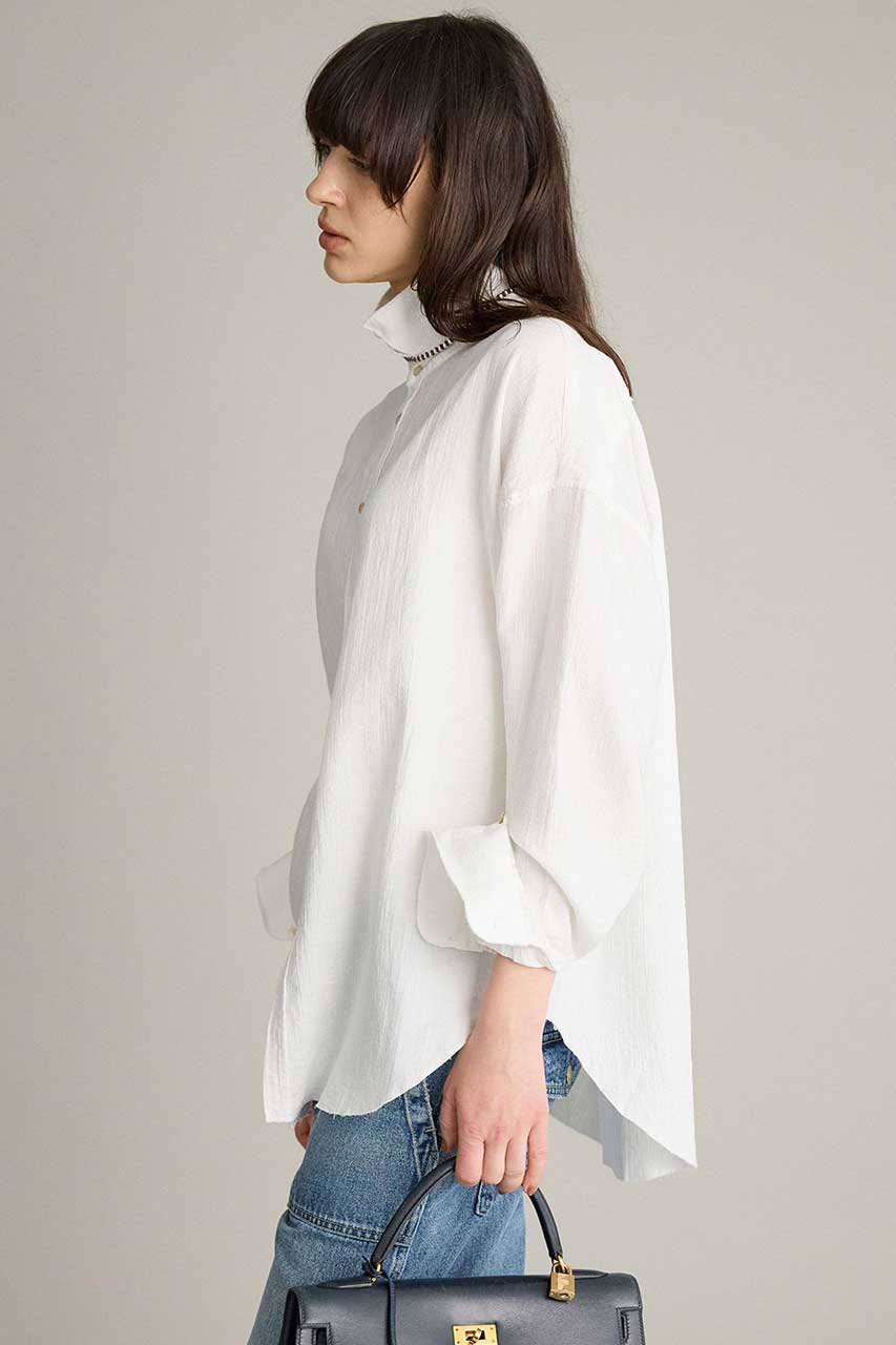 BRILL(ブリル)｜ガーゼオーバーシャツ/オフホワイト の通販｜ELLESHOP