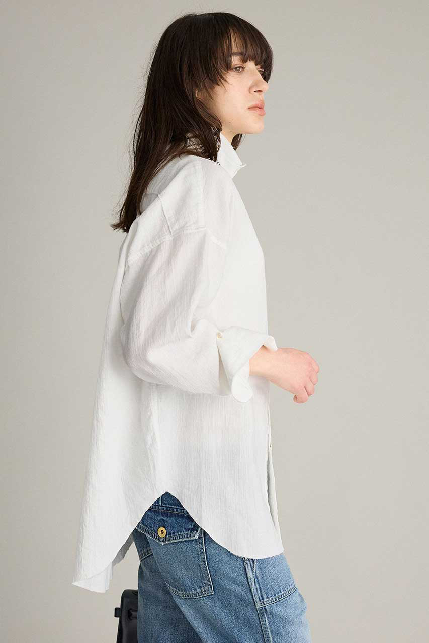 BRILL(ブリル)｜ガーゼオーバーシャツ/オフホワイト の通販｜ELLESHOP