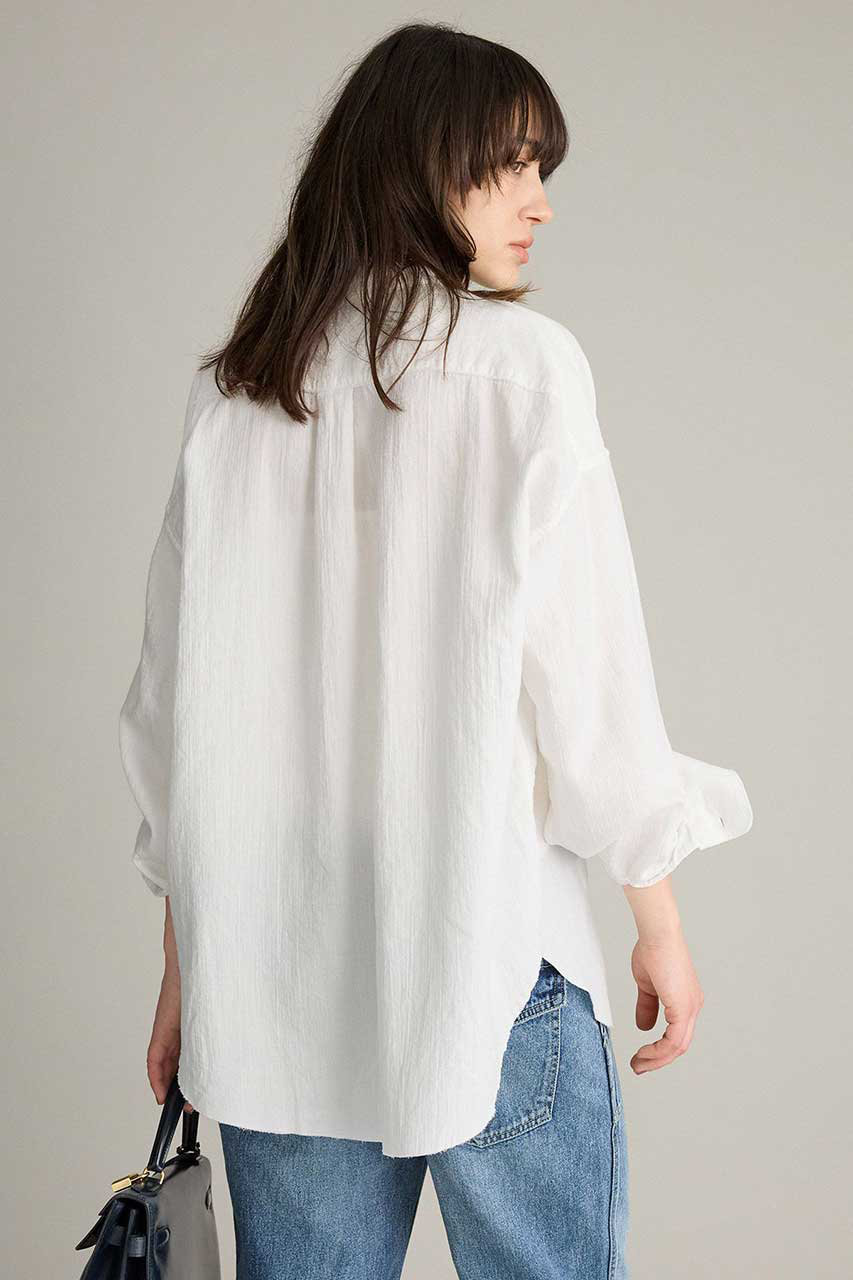 BRILL(ブリル)｜ガーゼオーバーシャツ/オフホワイト の通販｜ELLESHOP