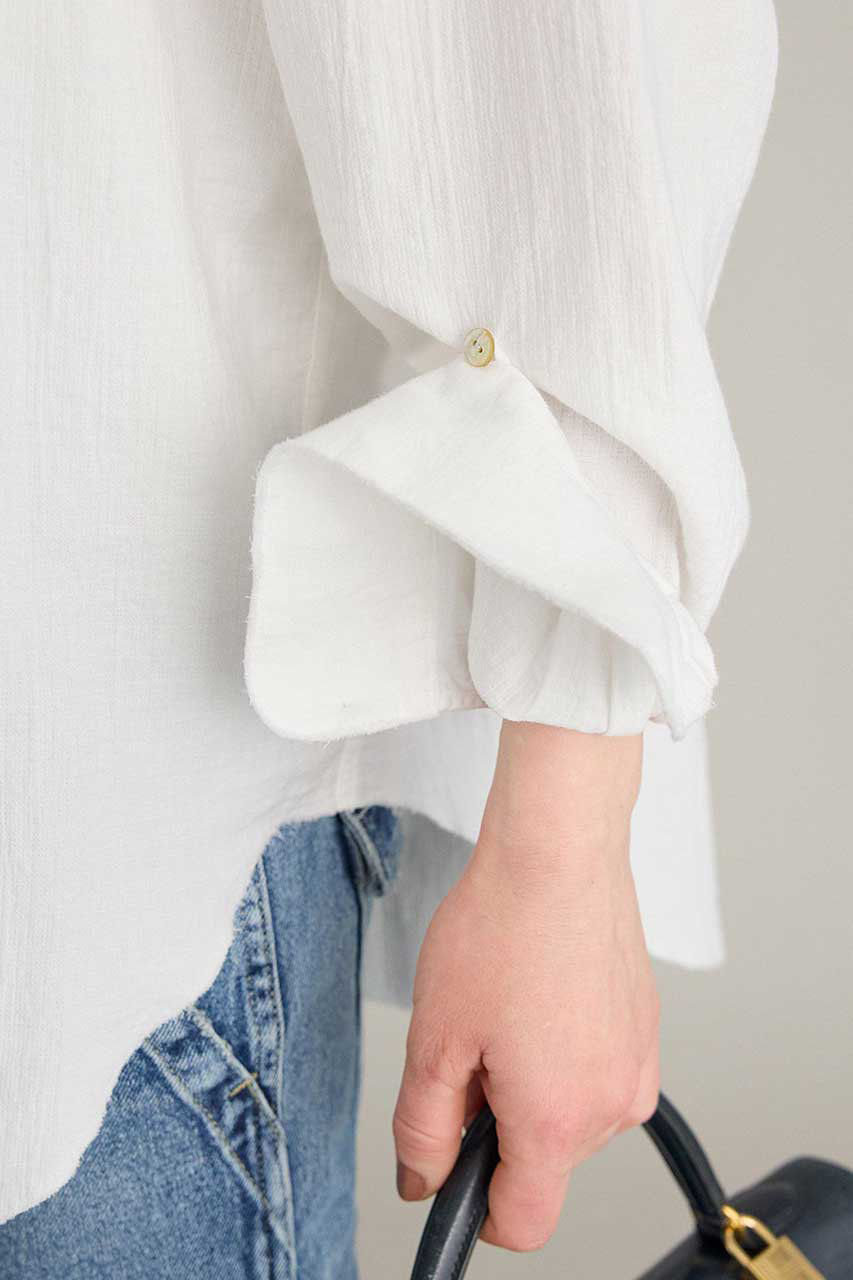 BRILL(ブリル)｜ガーゼオーバーシャツ/オフホワイト の通販｜ELLESHOP
