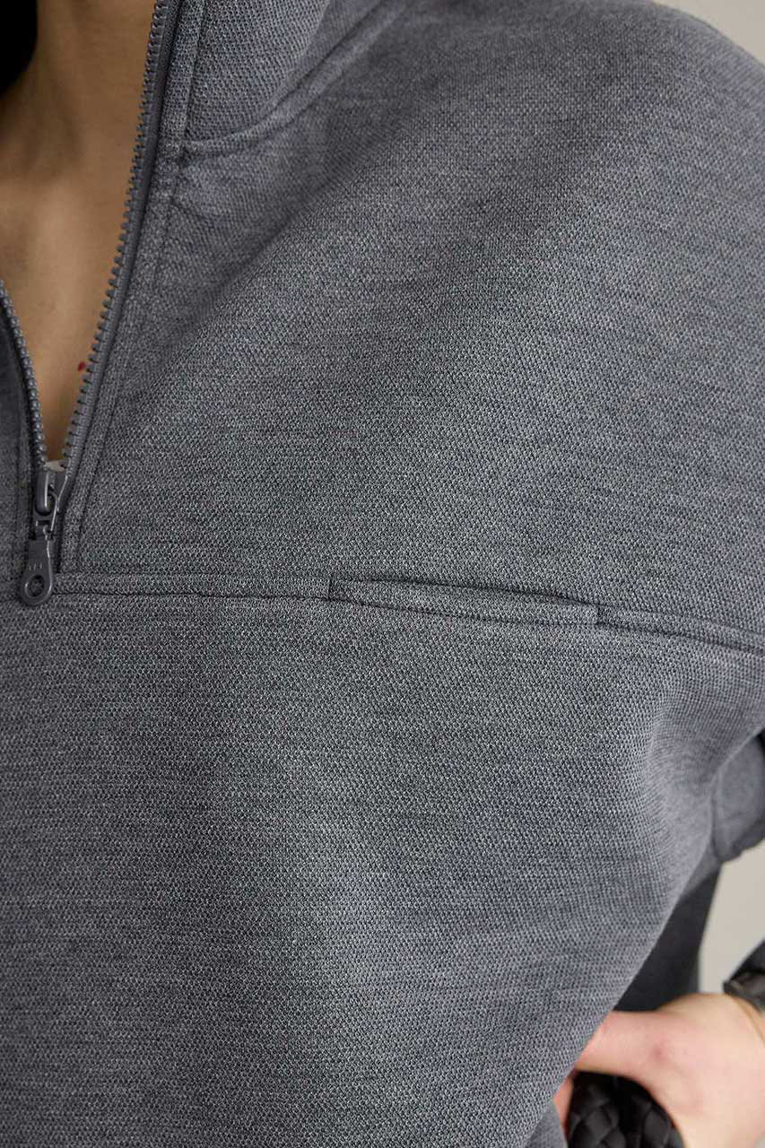 BRILL(ブリル)｜ボンディングZIPスウェット/グレー の通販｜ELLESHOP