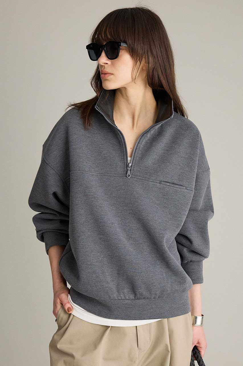 BRILL(ブリル)｜ボンディングZIPスウェット/グレー の通販｜ELLESHOP