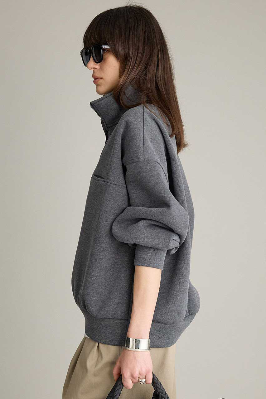 BRILL 裏毛スウェットプルオーバー　グレー BRILL(ブリル)｜ボンディングZIPスウェット/グレー の通販｜ELLESHOP