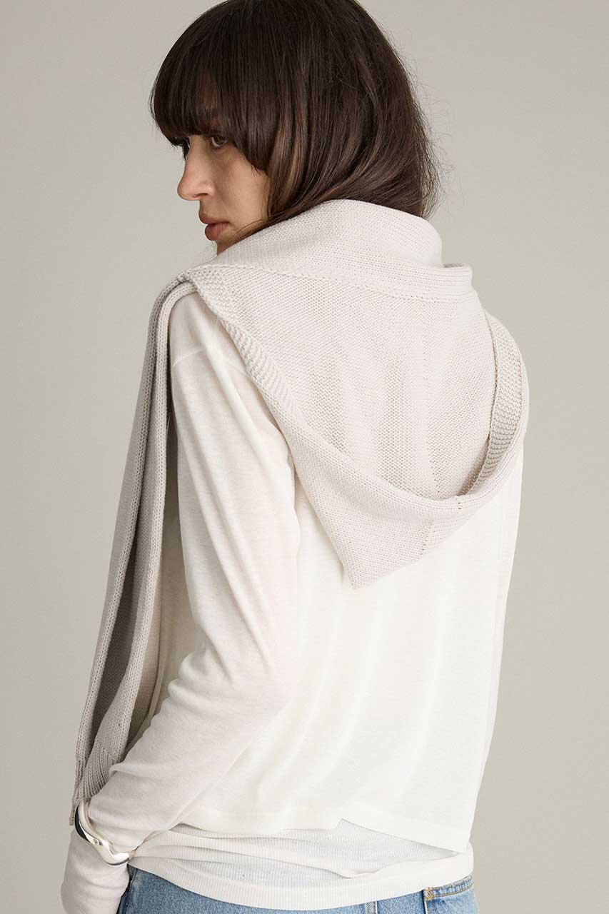 ブリル/BRILLの【予約販売】フーデッド ストール(ライトグレー/646629)