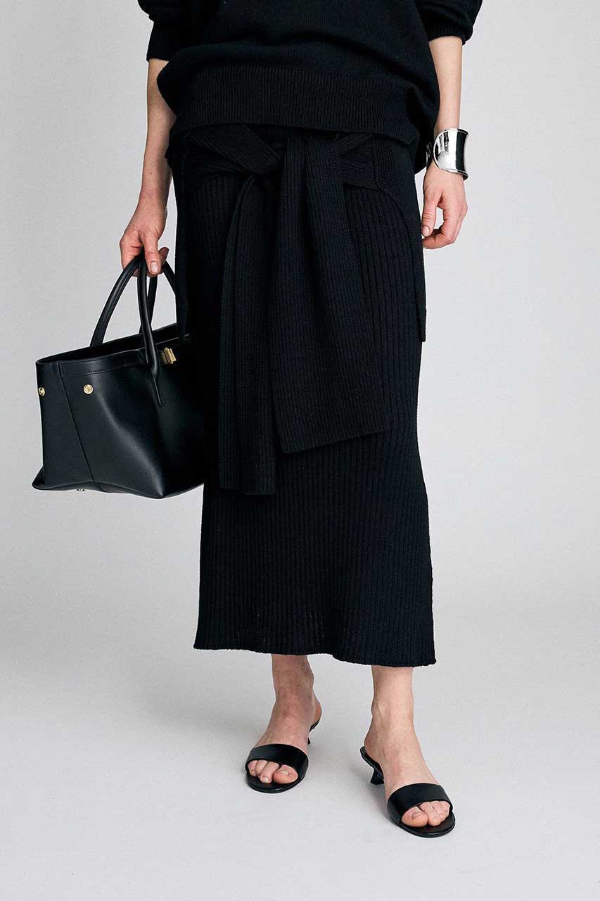 ブリル/BRILLの【予約販売】ニットレイヤードスカート(ブラック/650279)