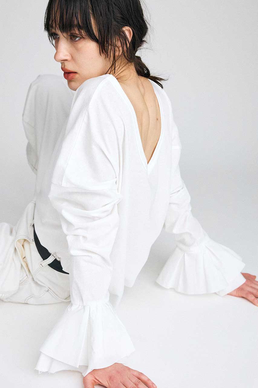 BRILL(ブリル)｜【予約販売】バックUポエットカットソー/ホワイト の