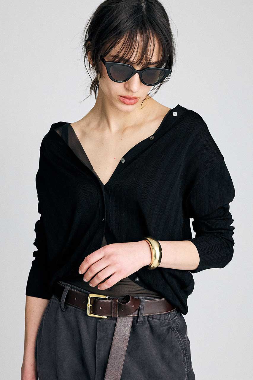 ブリル/BRILLの【予約販売】ランダムリブカーディガン(ブラック/658039)