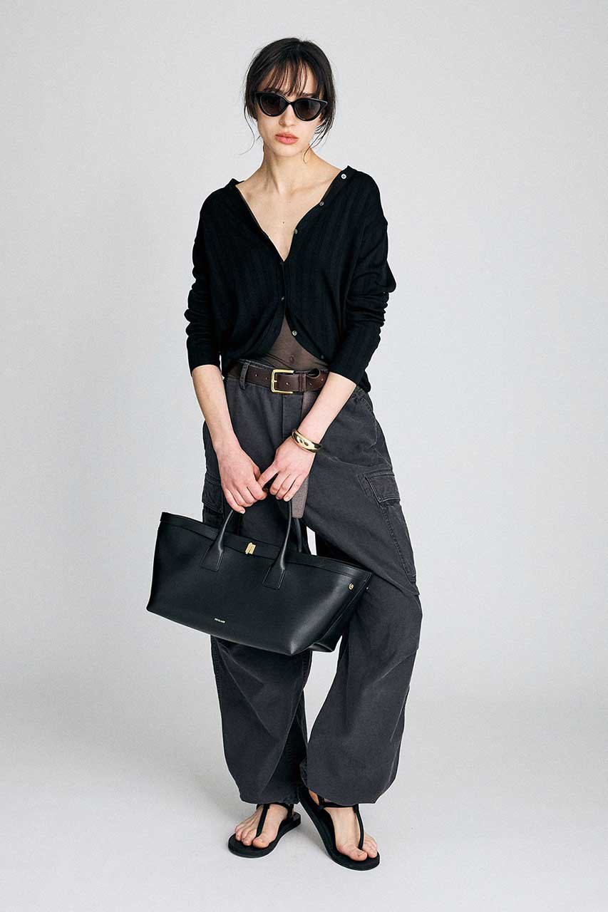 BRILL(ブリル)｜ランダムリブカーディガン/ブラック の通販｜ELLESHOP