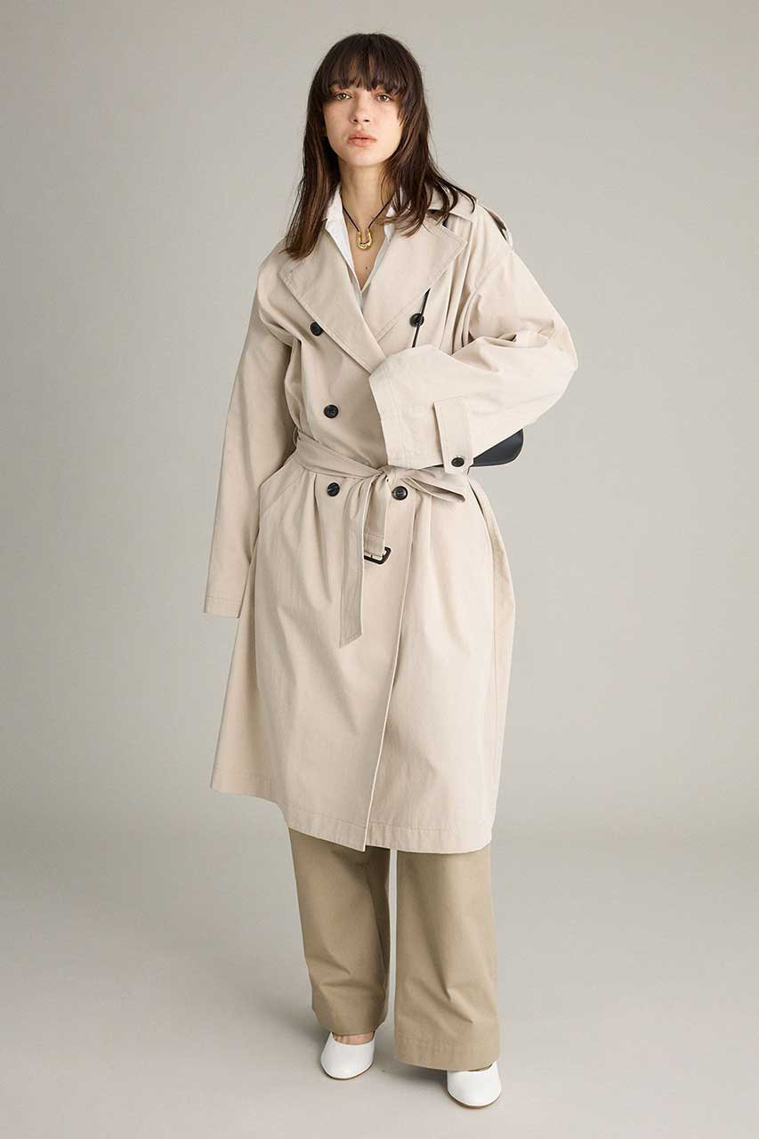 BRILL(ブリル)｜トレンチオーバーコート/ベージュ の通販｜ELLESHOP