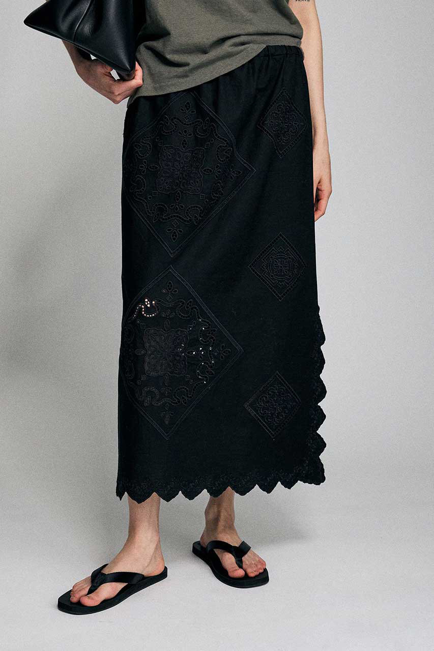 ブリル/BRILLの【予約販売】シシュウタイトスカート(ブラック/659641)