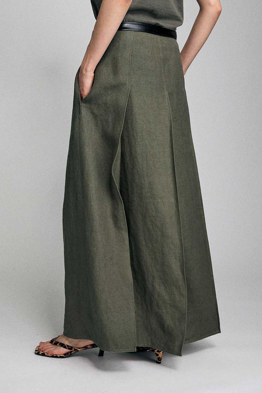 BRILL(ブリル)｜HEMP BIG プリーツスカート/カーキ の通販｜ELLESHOP