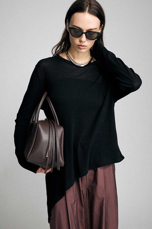 ブリル/BRILLの【予約販売】アシンメトリーカットプルオーバー(110100/110103)