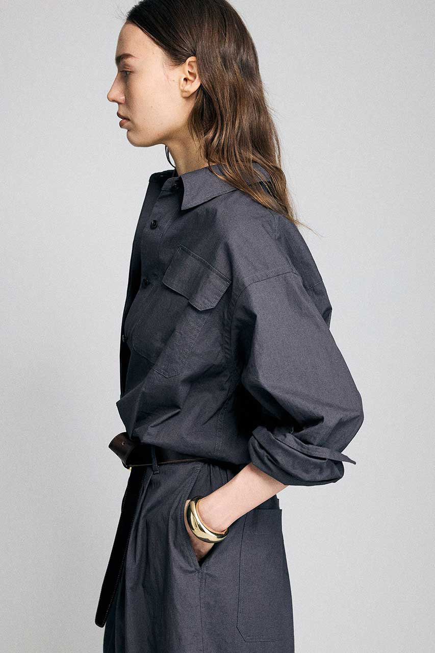 BRILL(ブリル)｜【予約販売】ワッシャーシャツロングワンピース
