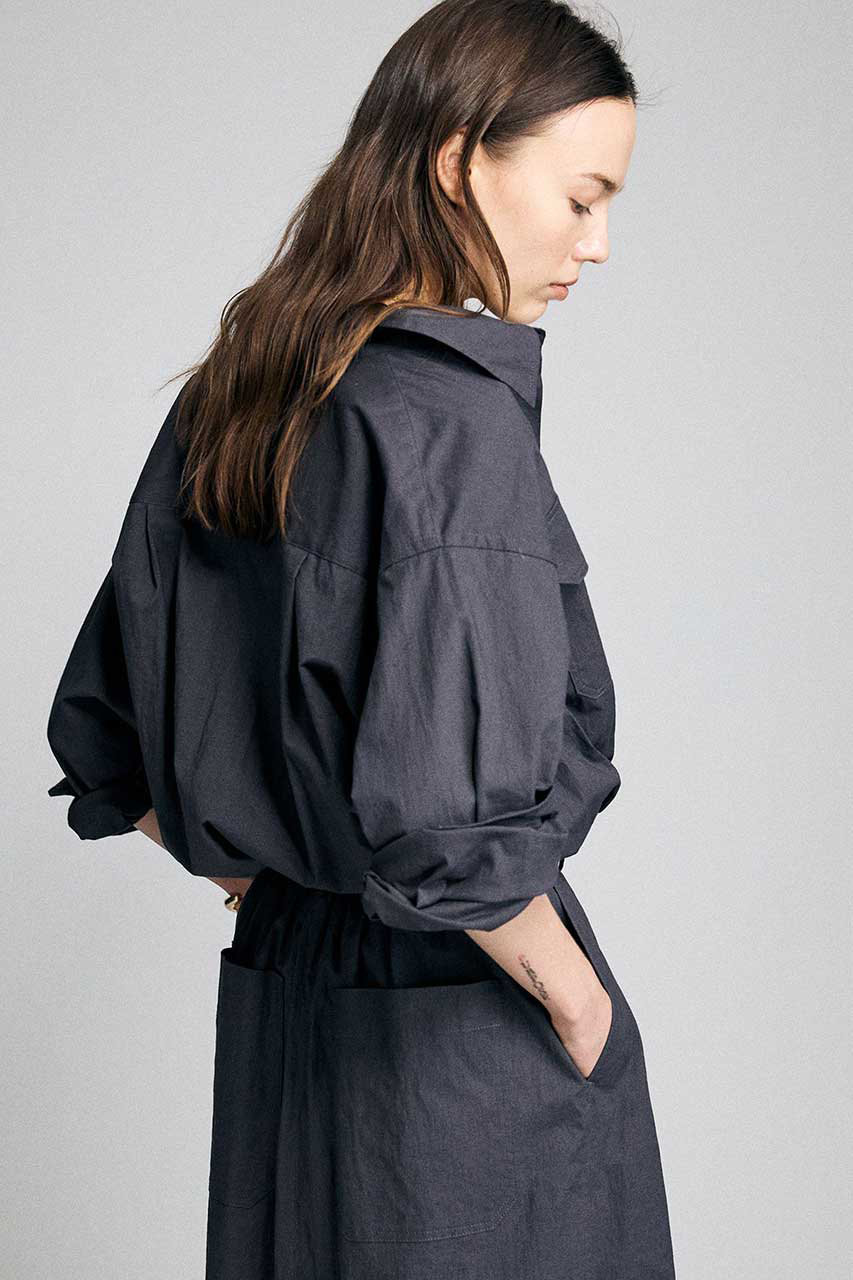 BRILL(ブリル)｜【予約販売】ワッシャーシャツロングワンピース