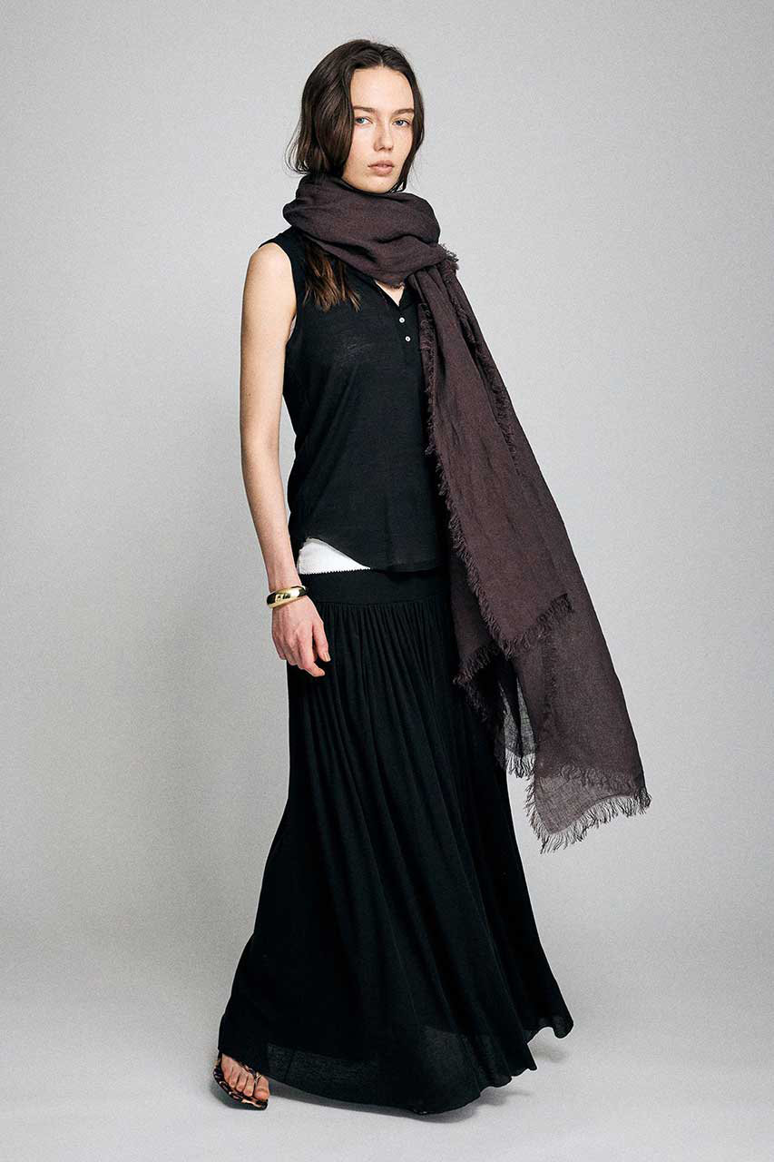 BRILL(ブリル)｜フライスギャザースカート/ブラック の通販｜ELLESHOP 