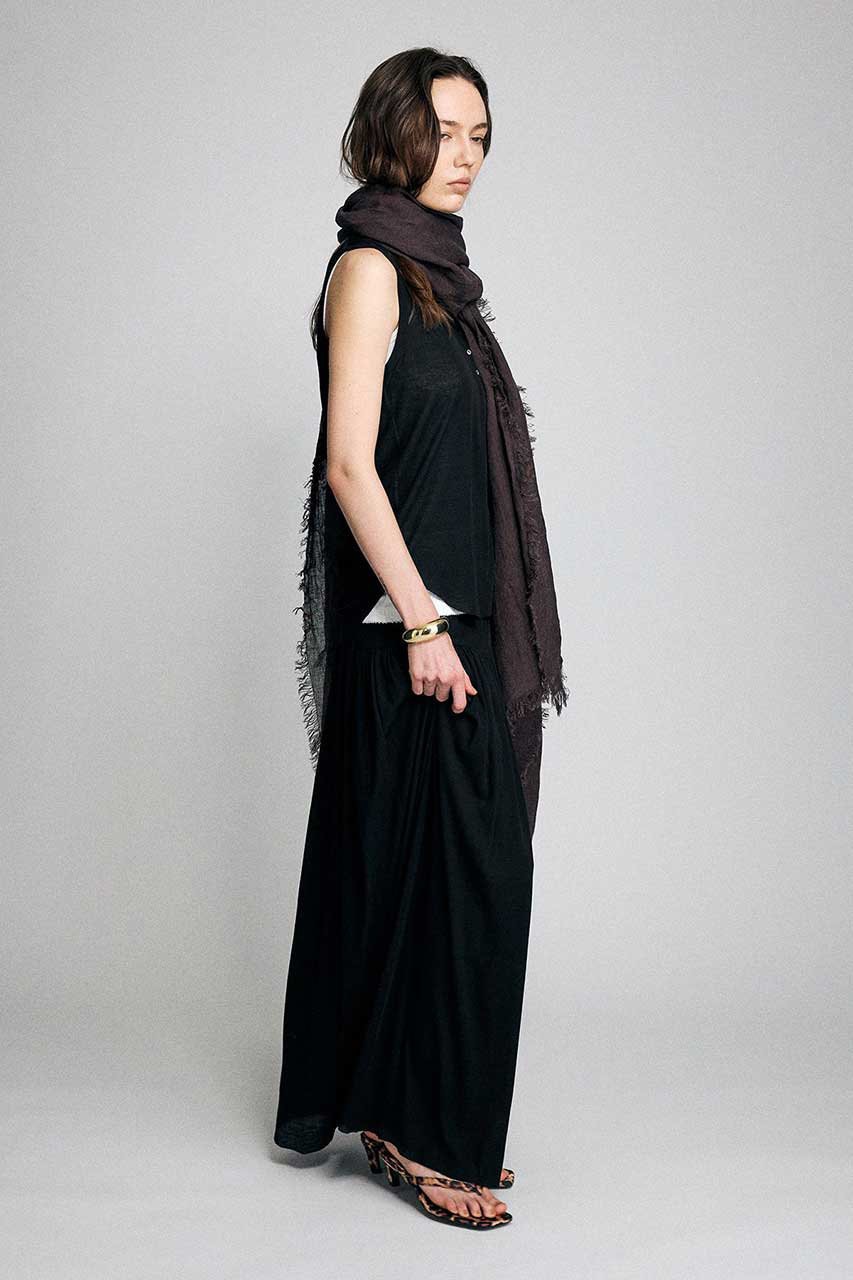 BRILL(ブリル)｜フライスギャザースカート/ブラック の通販｜ELLESHOP 