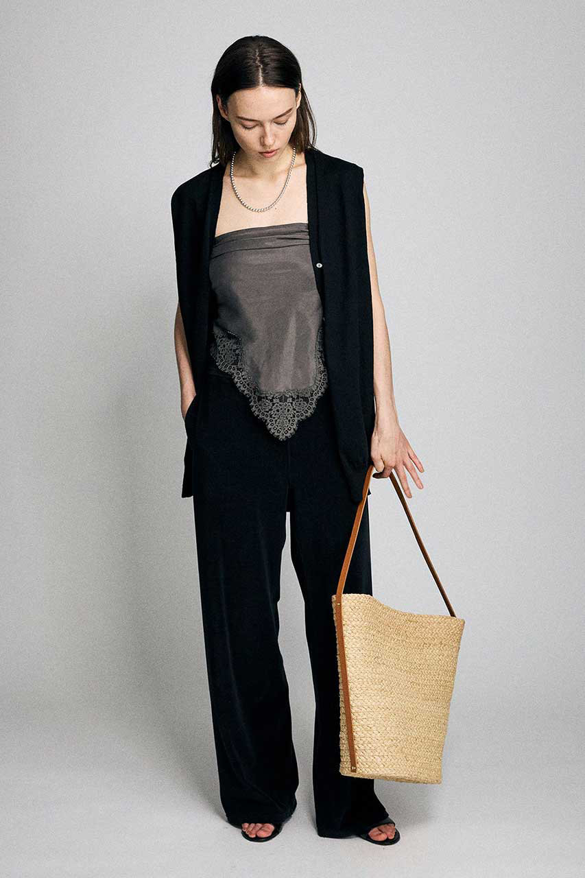BRILL(ブリル)｜コットンリラックスベスト/ブラック の通販｜ELLESHOP